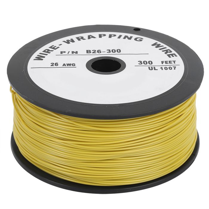 100 Meter Langes Kabel Mit Gelbem Kupferkern, Gemäß Ul1007-standard, Spezifikation 26awg.
