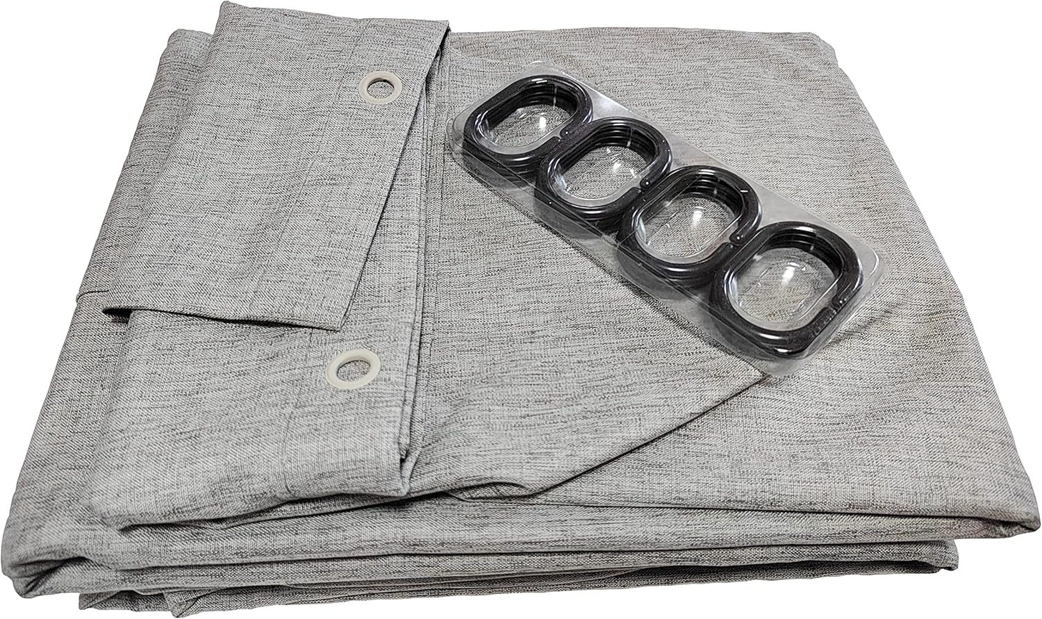 Rideau De Douche Aspect Lin, Résistant Aux Moisissures, Extra Épais, Durable, En Coton De Haute Qualité, Antistatique Et Imperméable (gris)