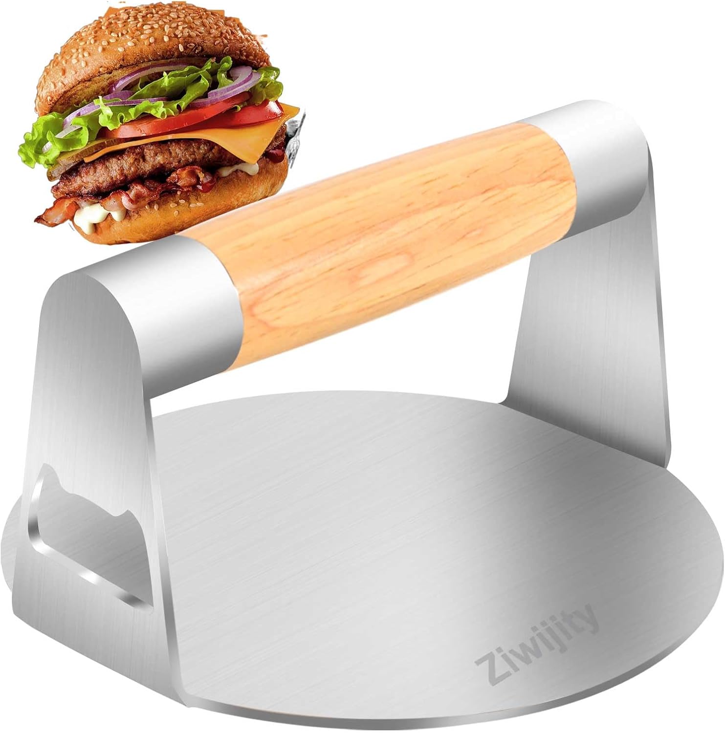 Presse À Hamburgers Smash, Presse À Hamburgers Ronde En Acier Inoxydable De 14 Cm (5,5 Pouces), Accessoire Professionnel Pour Grils À Plaque De Cuisson, Presse À Hamburgers Et Presse-graisse, Facile À