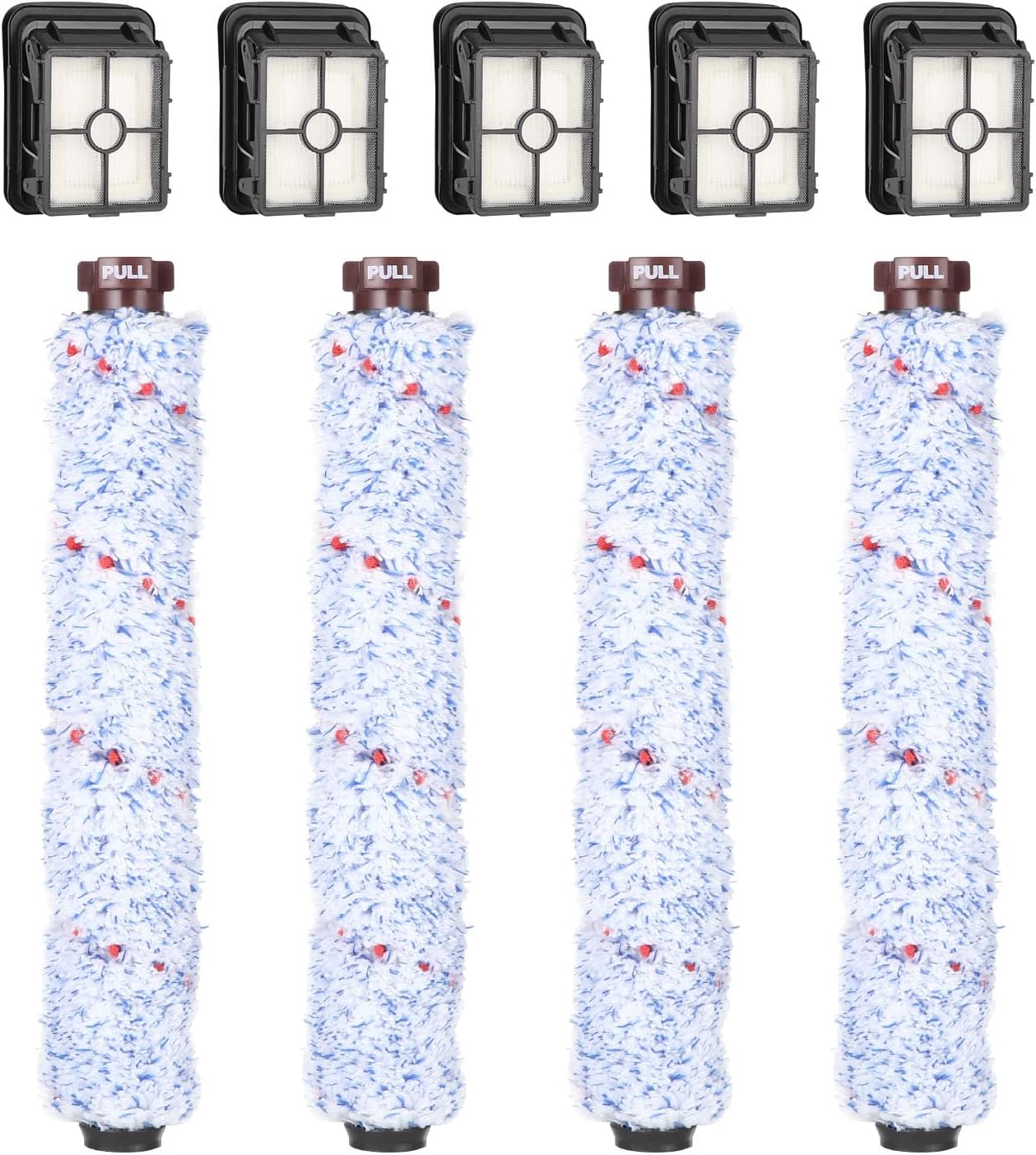 Accessoires Pour Bissell Crosswave 3-en-1, 4 Rouleaux De Brosse Et 5 Filtres De Rechange, Compatibles Avec Les Aspirateurs Bissell Des Séries 1785 Et 2306 Ainsi Qu'avec L'Aspirateur Bissell Crosswave