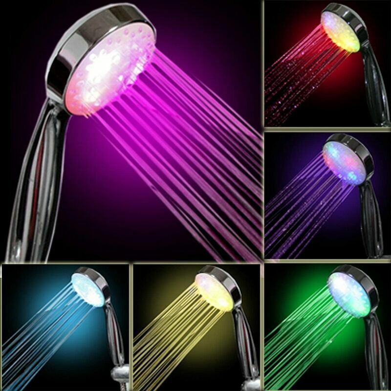 7-farbiger Led-duschkopf, Verschiedene Farben, Universalgröße