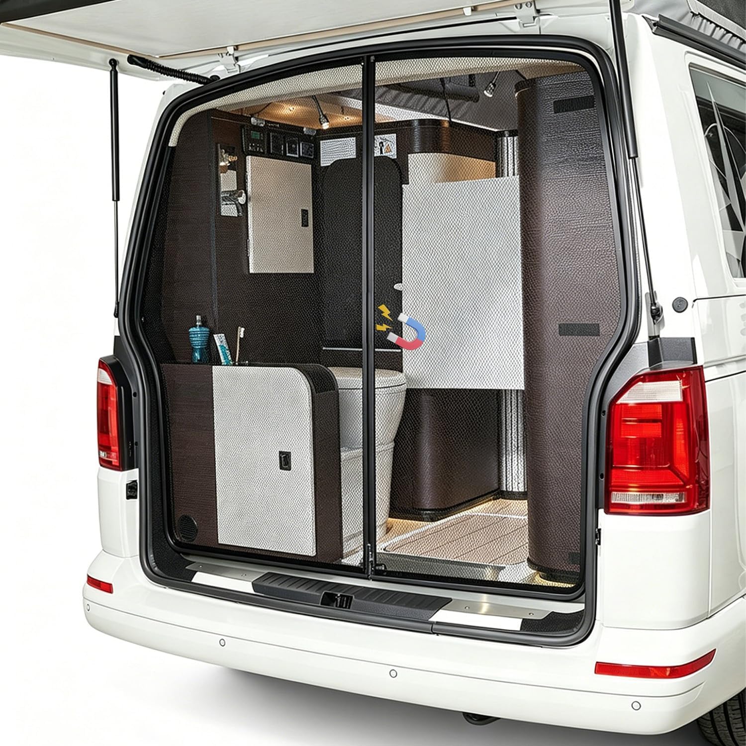 Moustiquaire Pour Hayon De Vw T5 T6, Écran Anti-insectes Pour Voitures, Pare-soleil, Moustiquaire Avec Fermeture Magnétique, Filet Pare-soleil Pour Portes Arrière De Camping-car