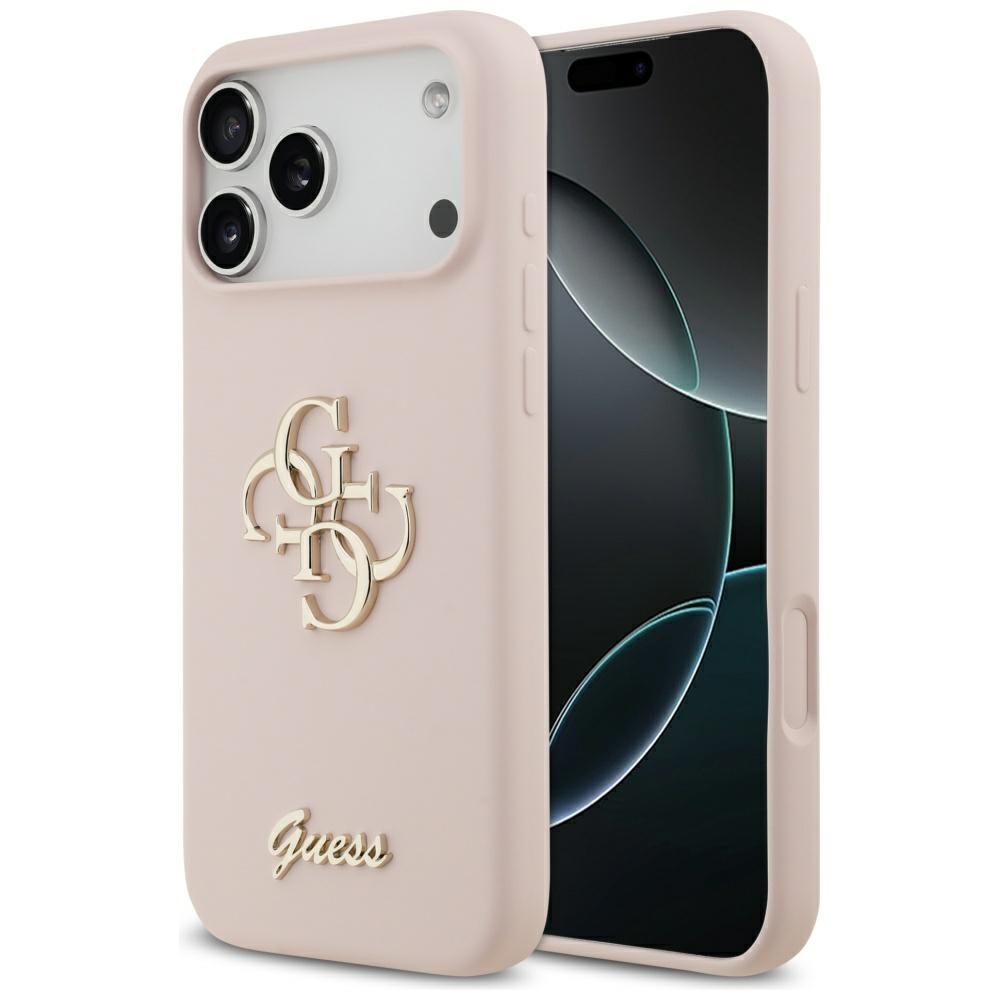 Guess Silikonhülle Mit Großem 4g-schriftzug Für Iphone 17 Pro Max, Pink