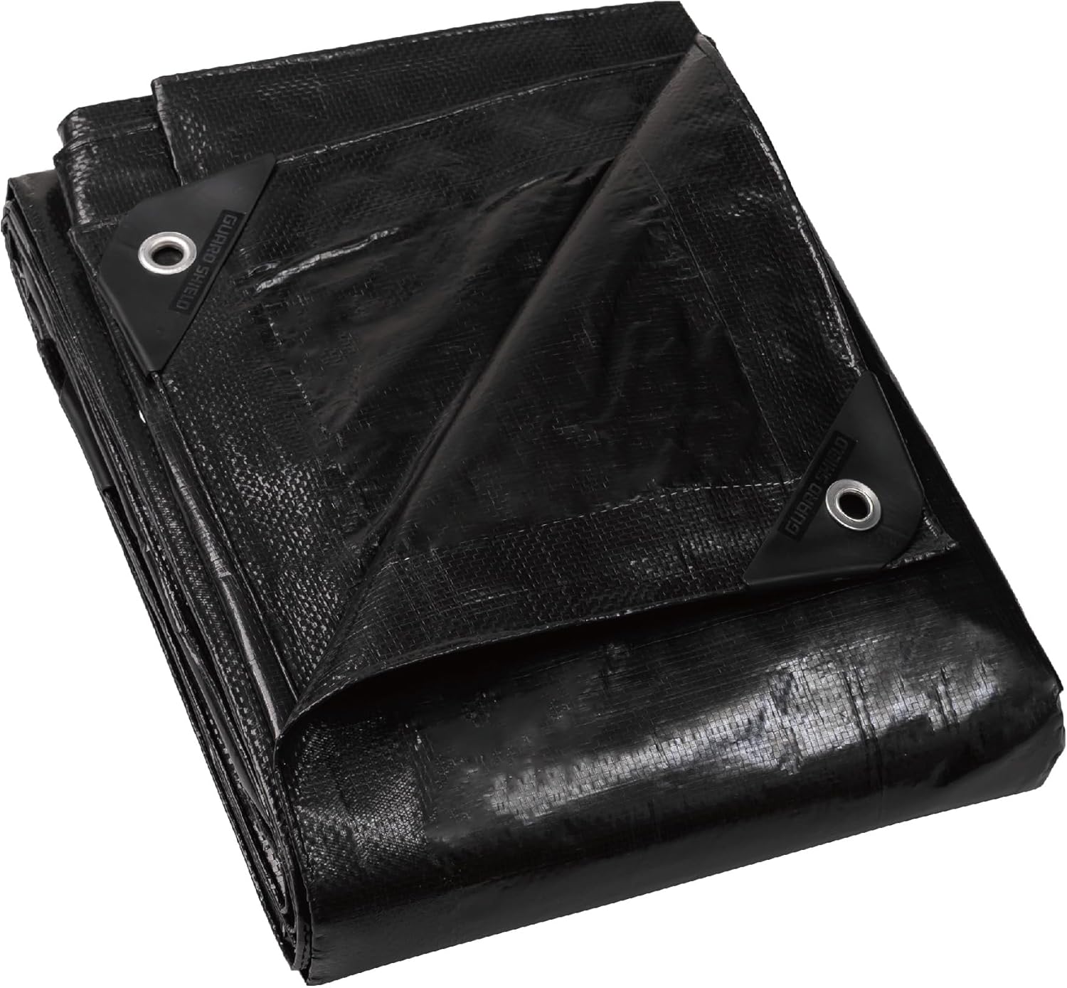Bâche Guard Shield Avec Œillets, Imperméable, 3 M X 4 M, Noire, Bâche Multifonctionnelle En Polyester, 120 G/m², Tissée, Bâche De Protection, Bâche Polyvalente, Résistante À La Déchirure, Stabilisée A