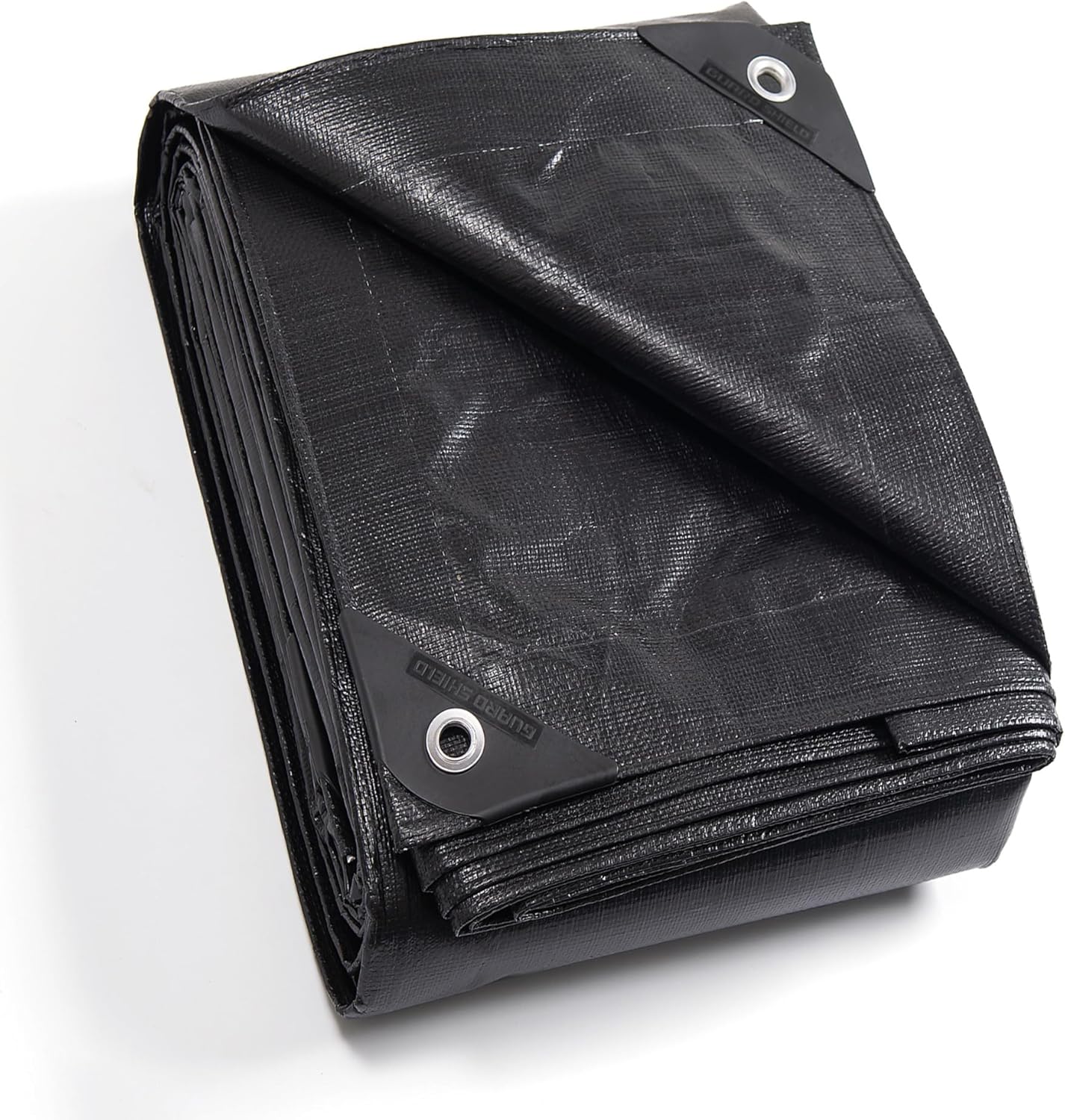 Bâche Guard Shield Avec Œillets, Imperméable, 2 M X 2 M, Noire, 160 G/m², Protection Intégrale, Résistante Aux Déchirures, Stabilisée Aux Uv, Résistante À La Moisissure