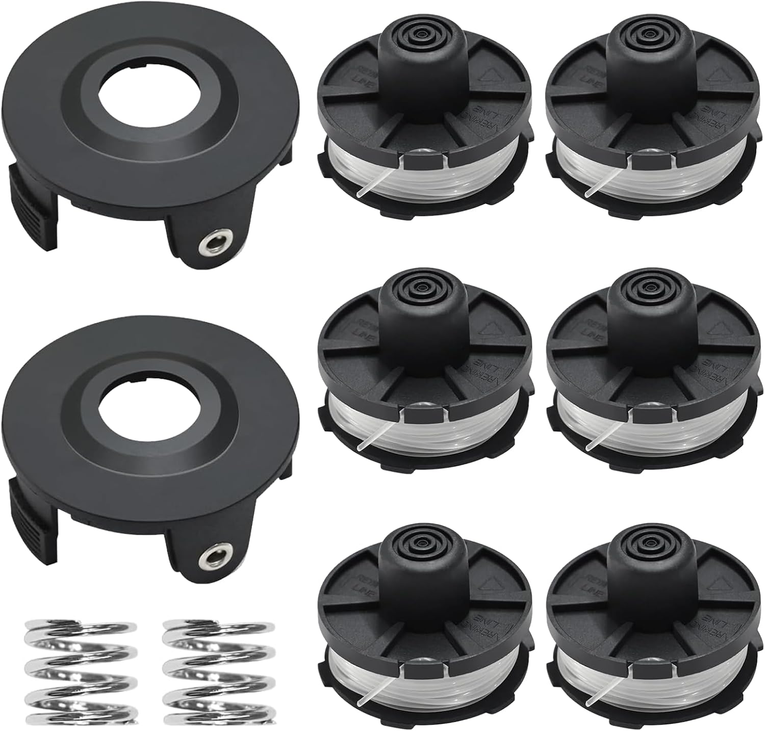 Bobines De Fil Pour Coupe-bordures Makita 195858-1/196146-9, Fil De Rechange Pour Makita Akusence 18 V Dur181z, Dur181rf, Dur181, Longueur : 8 M, Diamètre : 1,60 Mm, Avec 6 Bobines + 2 Capuchons + 2 E