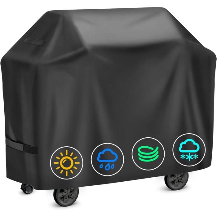 Grillabdeckung – Wasserdichtes 210d Oxford-gewebe – 145 X 61 X 117 Cm – Mit Kordelzug Und Aufbewahrungstasche
