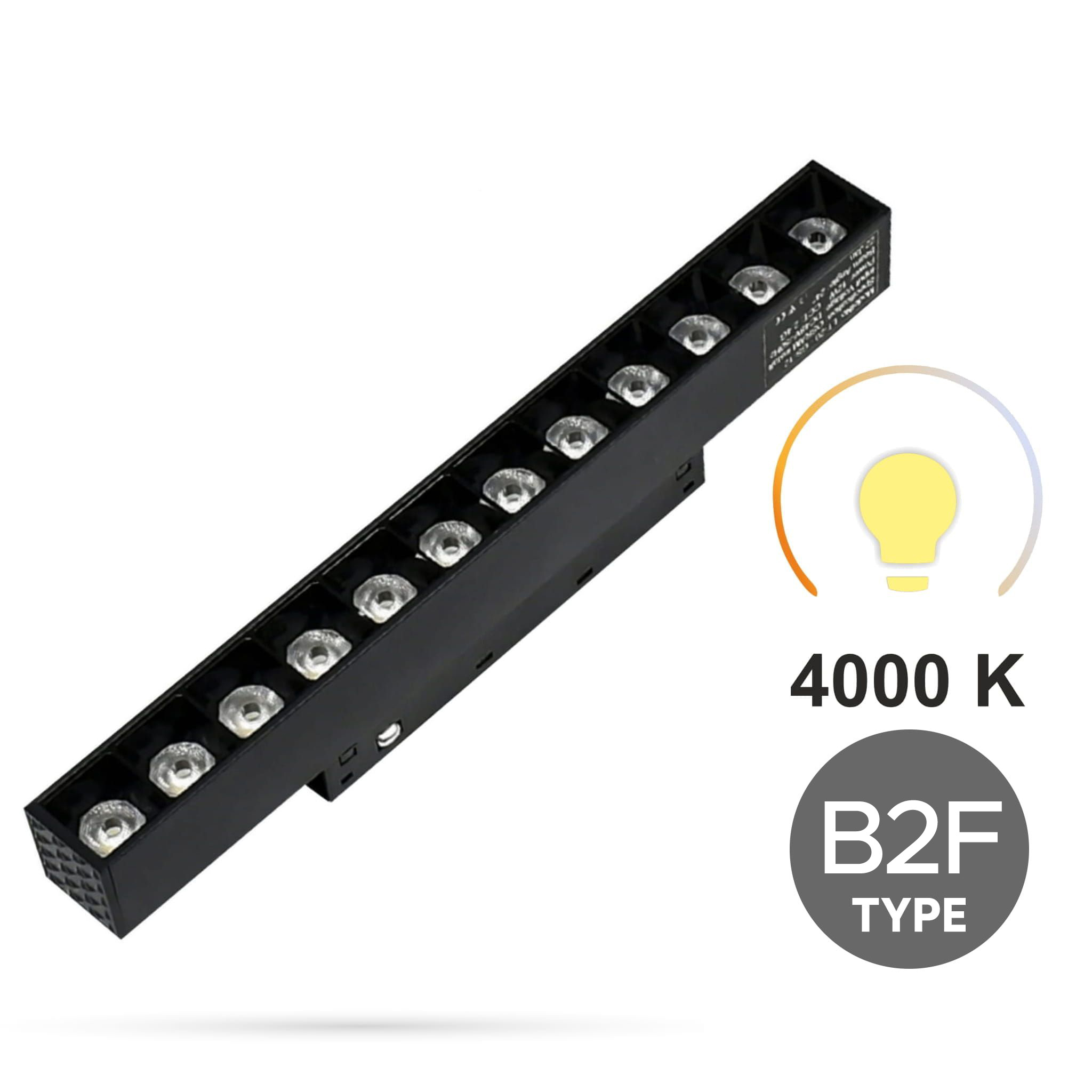 Linearer Gitterstrahler 12 W 4000 K Neutralleiter Typ B2f Für Smart Track Magnetschienen 48 V Dc