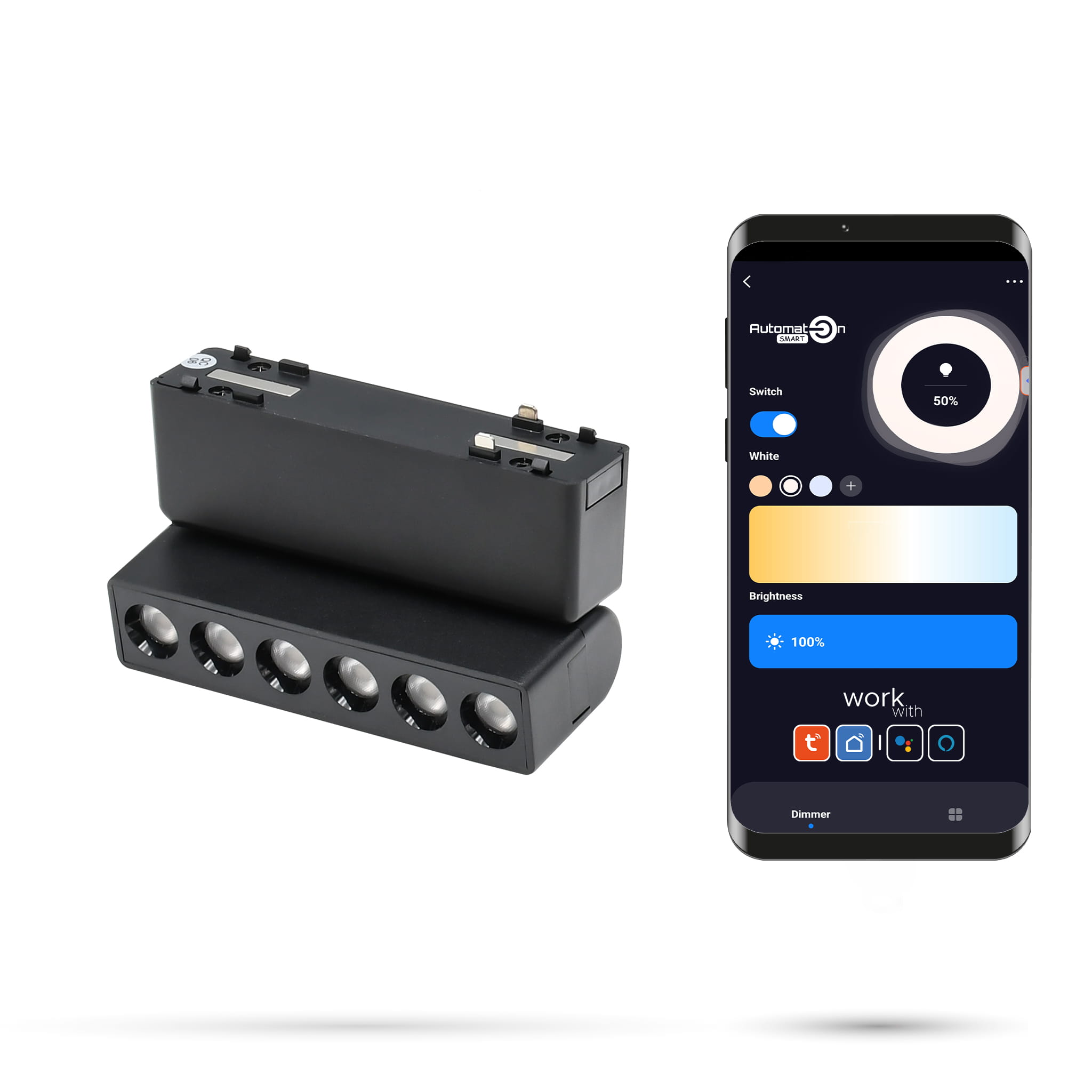 Tuya Grille Reg 6w Zs6 Zigbee Linear-strahler Für Slim Track Und Fiberflex Schienen 48vdc 3000-6000k Dimmbar