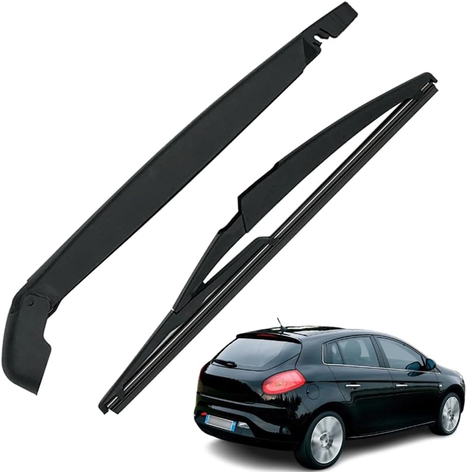 Essuie-glace Arrière Noir, Bras D'Essuie-glace De Rechange + Kit D'Essuie-glace, Compatible Avec Fiat Bravo 2007-2012