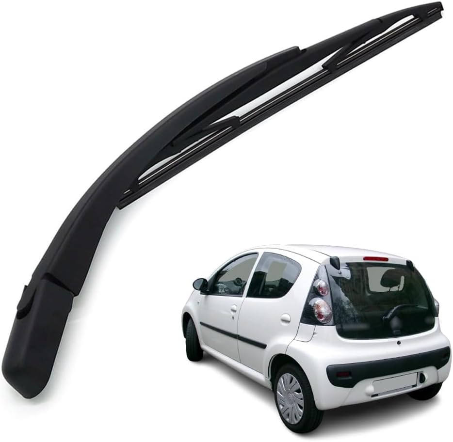 Essuie-glace Arrière Noir De Rechange, Bras D'Essuie-glace Arrière + Kit D'Essuie-glace Avant, Compatible Avec Citroën C1 2005-2014