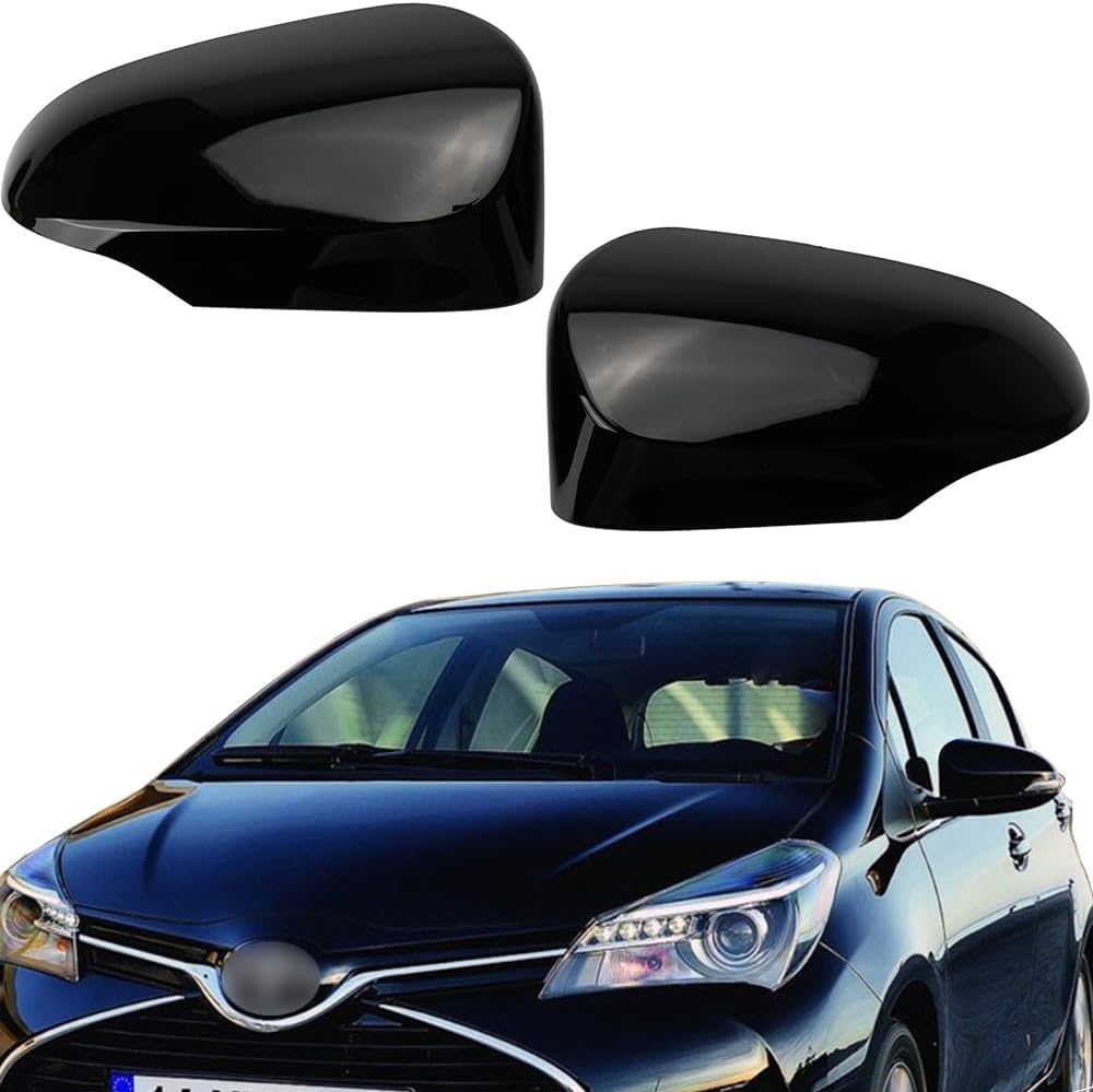 Coques De Rétroviseurs Extérieurs, 1 Paire, Coques De Rétroviseurs Intérieurs, Coques De Rétroviseurs De Voiture, Noires, Compatibles Avec Yaris 2012-2020