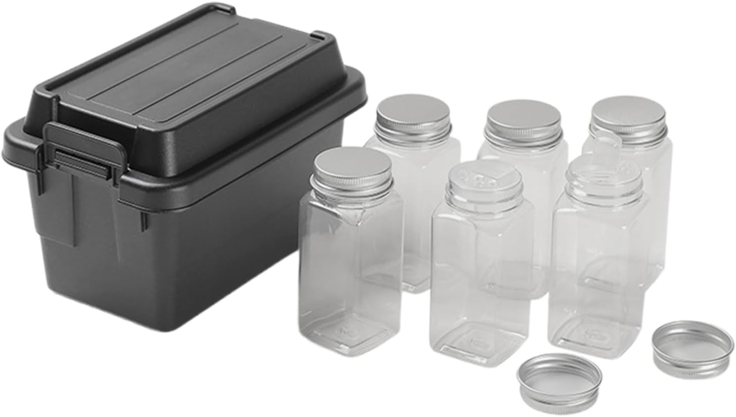 Pots À Épices Vides, Récipient Portable Pour Sauces Et Épices Avec Étui, Organisateur D'Épices – Idéal Pour Les Activités De Plein Air, Les Voyages, Les Barbecues, Les Pique-niques, La Randonnée, La P