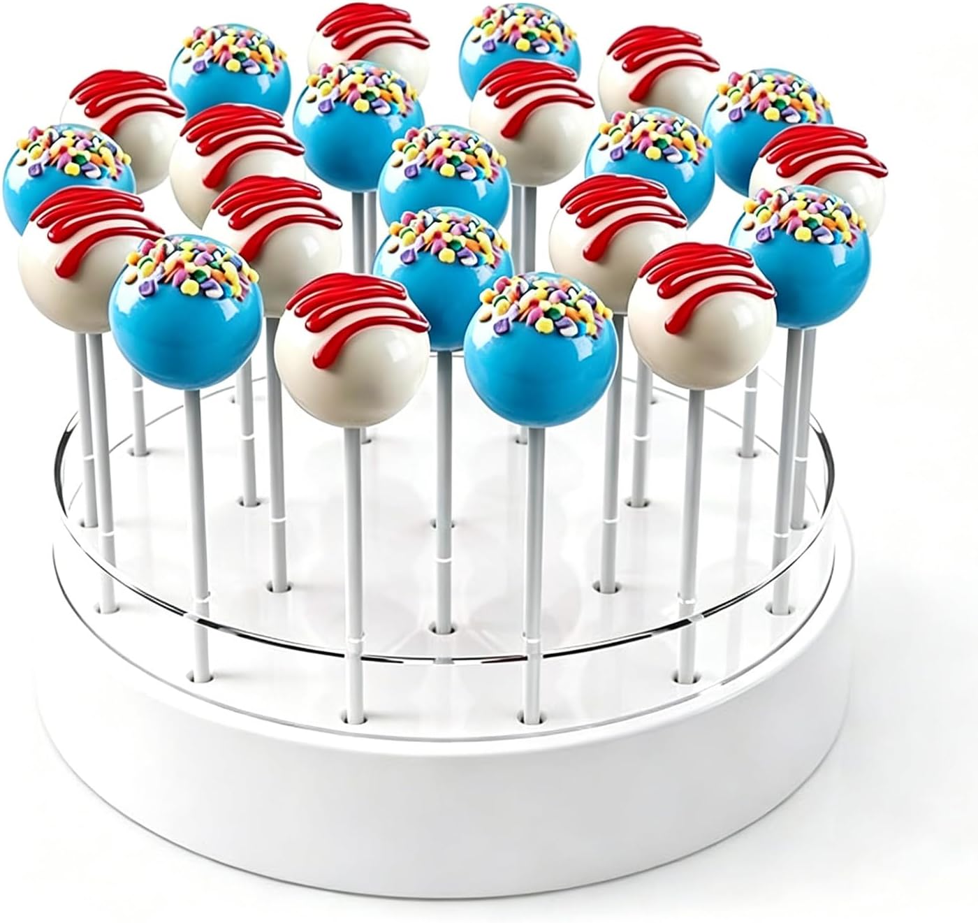 Présentoir À Cake Pops, Support En Acrylique À 22 Trous, Support Transparent Pour Cake Pops, Idéal Pour Décorer Et Présenter Des Sucettes, Parfait Pour Les Anniversaires D'Enfants, Les Mariages Et Aut