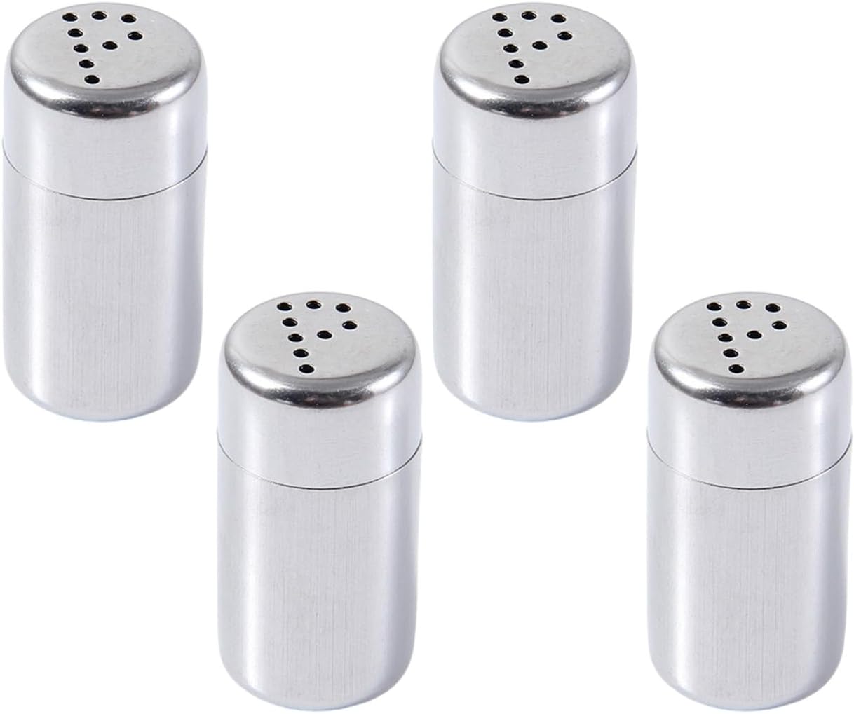 Ensemble De 4 Mini Salières/boîtes À Épices/récipients À Condiments En Acier Inoxydable – Faciles À Transporter Pour Les Boîtes À Épices Dans Les Restaurants