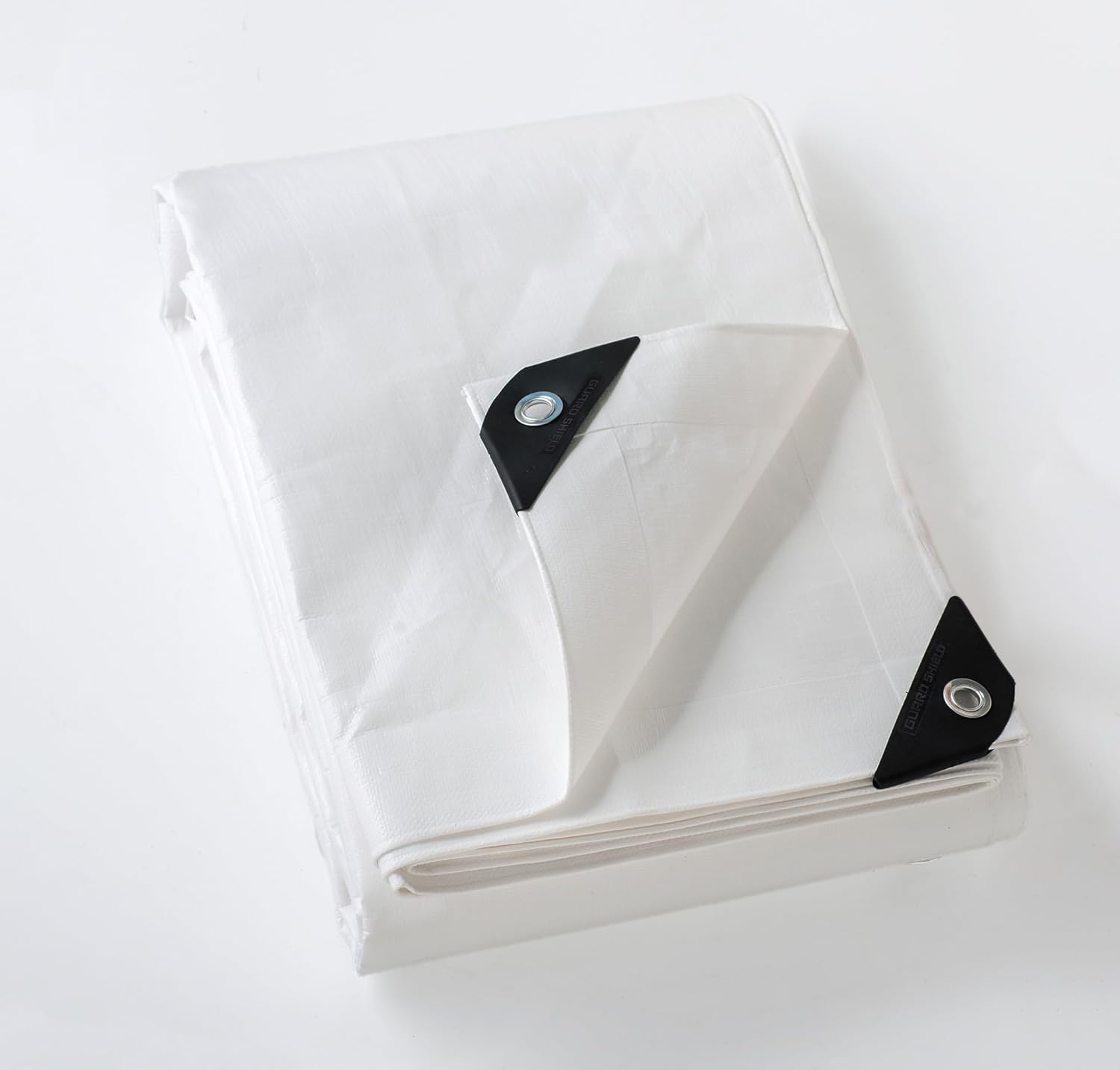 Bâche Imperméable Guard Shield Avec Œillets 3 M X 6 M, Blanche, Multifonctionnelle, En Polyester 260 G/m², Résistante À La Déchirure, Stabilisée Aux Uv, Enduite Double Face