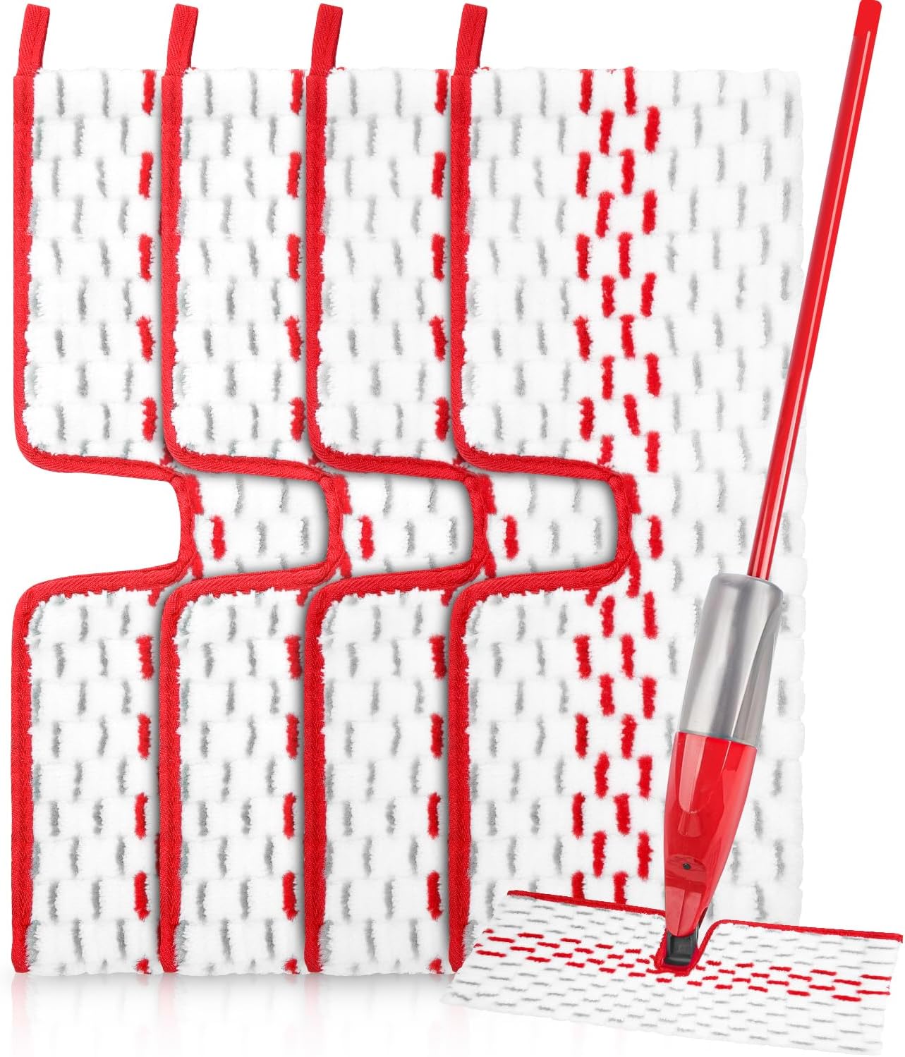 Lot De 4 Lingettes De Rechange En Microfibre Pour Balai À Franges Pulvérisateur Vileda 1-2 Spraymax, Lingettes De Nettoyage Réutilisables, Housses De Balai À Franges, Têtes De Rechange Pour Sols En Bo
