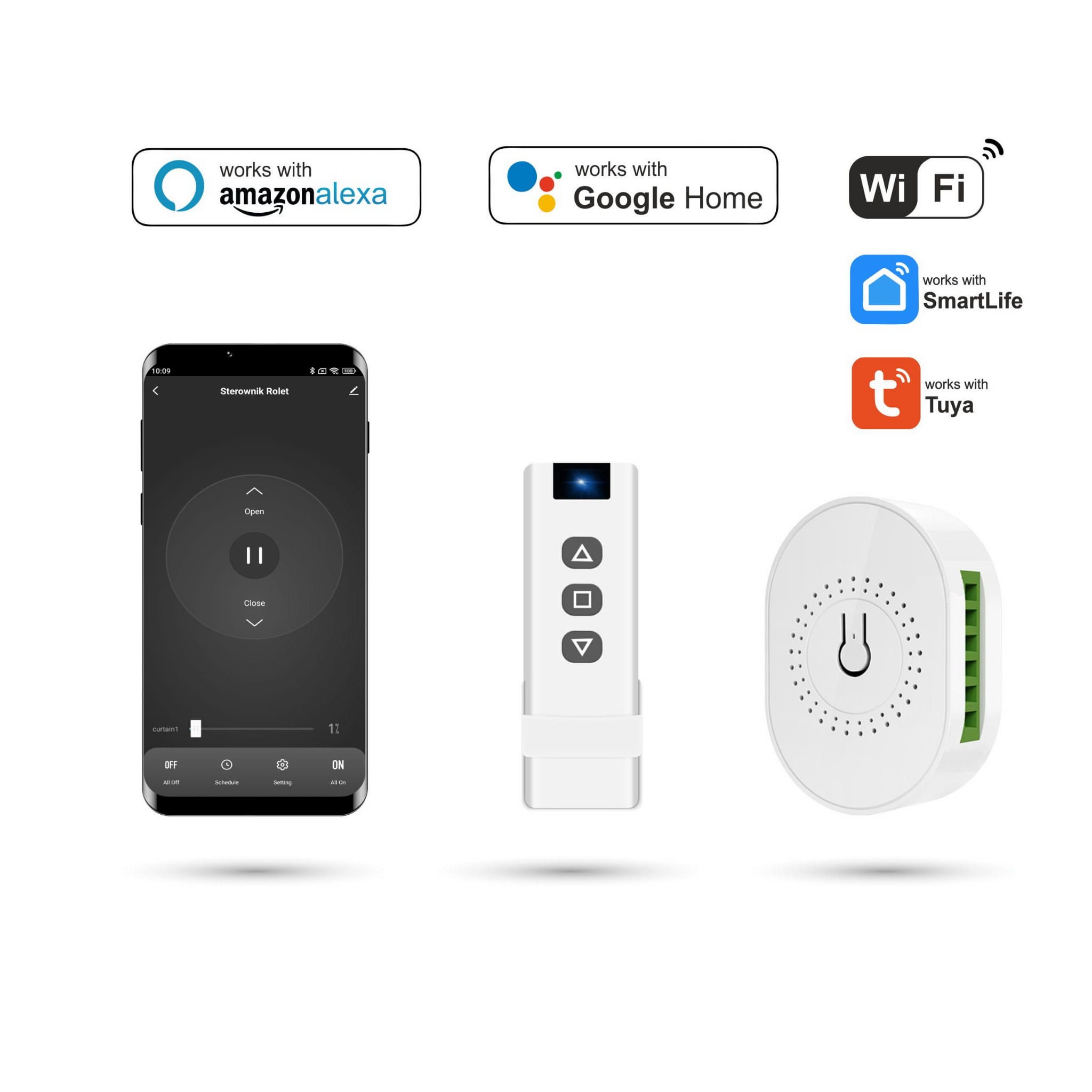 Tuya Wifi-steuerung Für Rollos Und Vorhänge Mit Fernbedienung