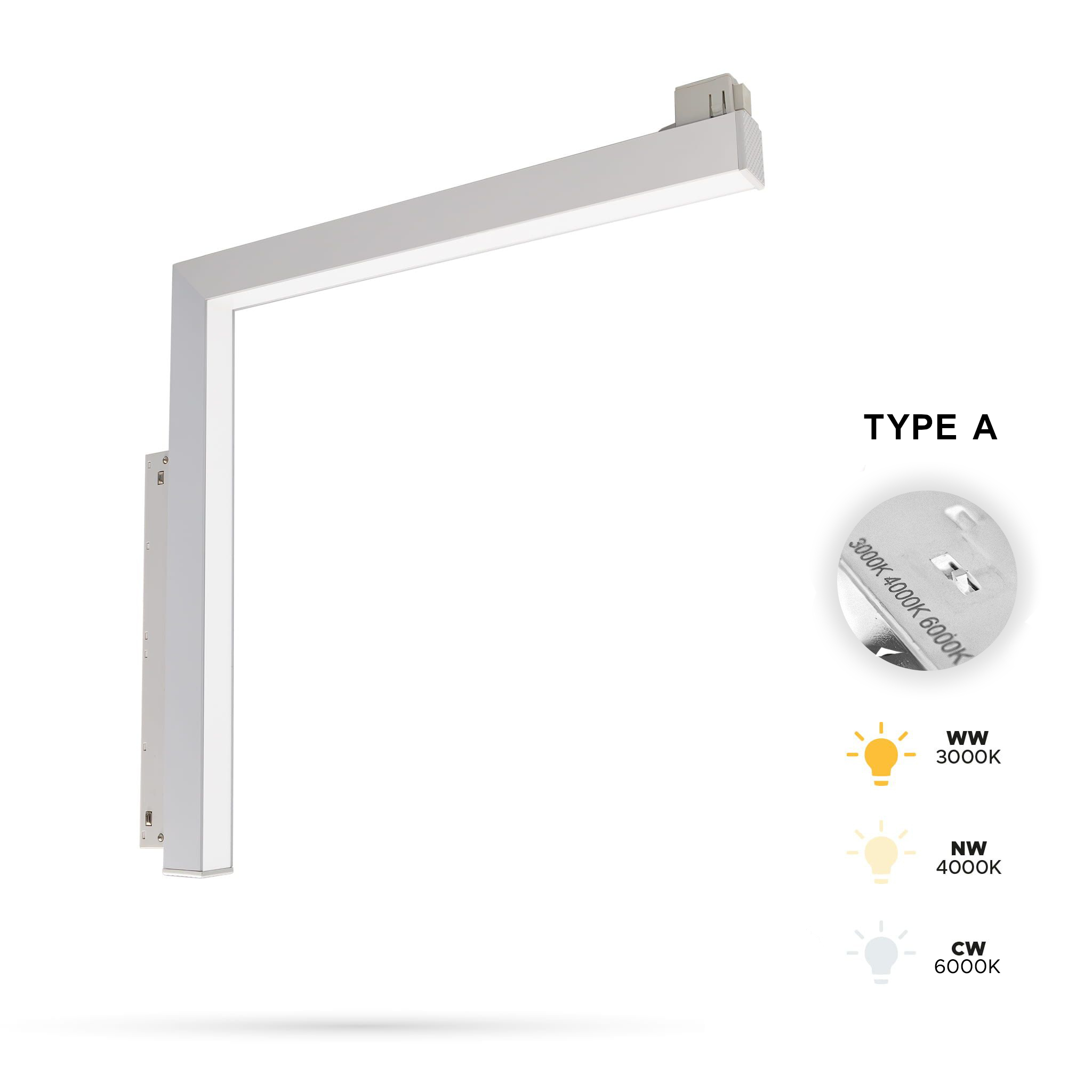 Ultron 16w 3cct Vertikaler Weißer Led-linearstrahler Für Smart Track Magnetschienen 48vdc