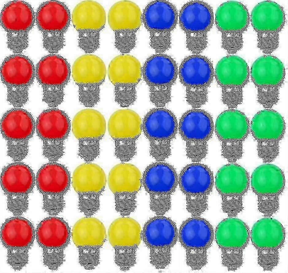 Packung Mit 40 Mehrfarbigen E27-led-lampen Mit 240 Lumen Für Dekorative Beleuchtung.