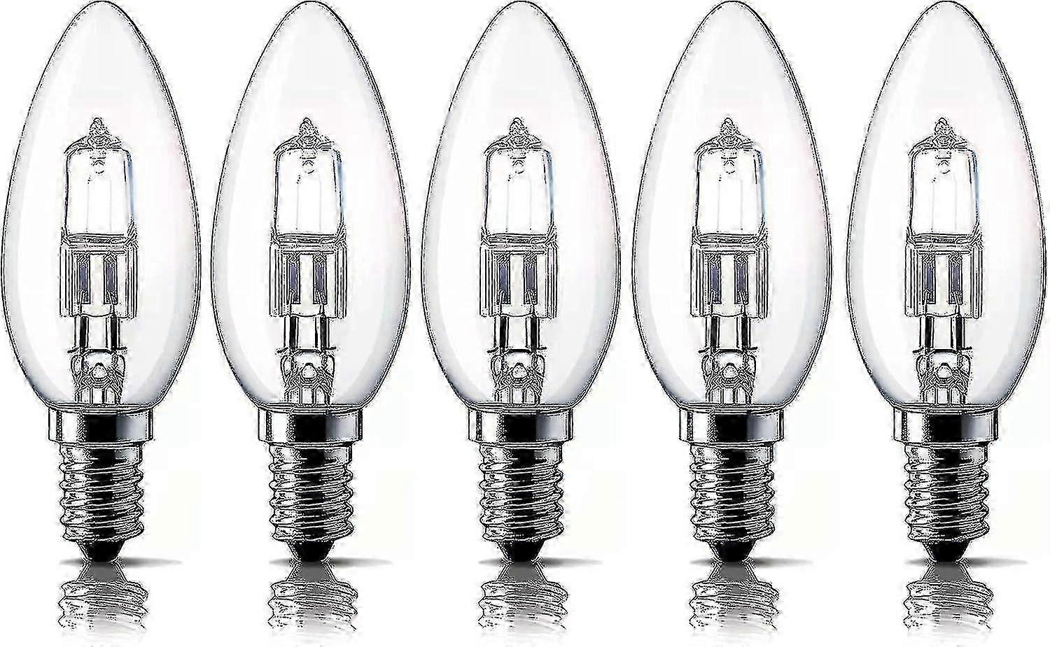 E14 28w Halogenlampen, Warmweiß 2700k, Dimmbar, 5er-pack