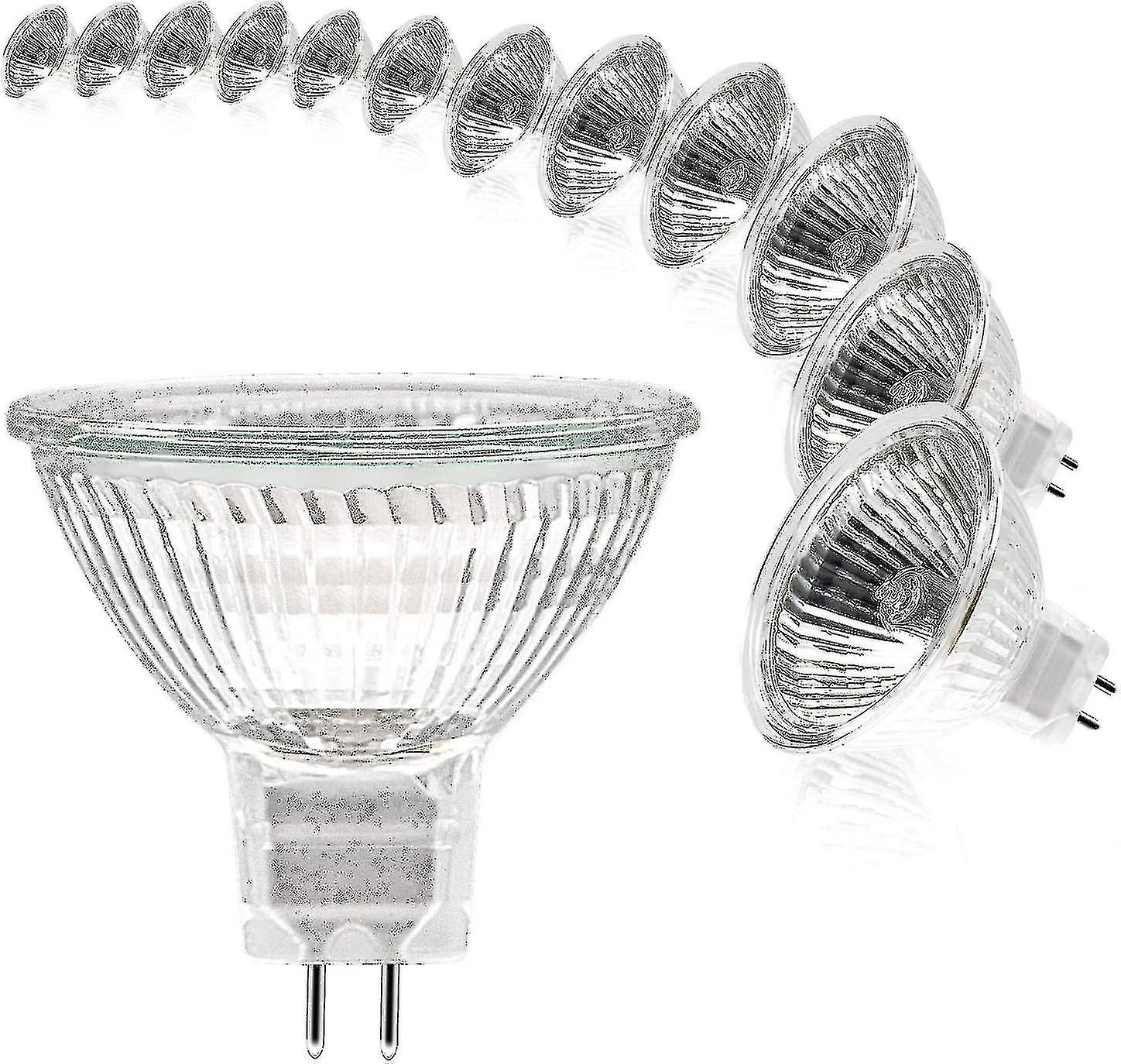 Mr16-spotlampe, 12 V, 20 W, Gu5.3-sockel, Dimmbar, 2-polig, Halogen, Warmweiß 2700 K, 12er-pack (mr16-20w-12p) [xh] -z-ha