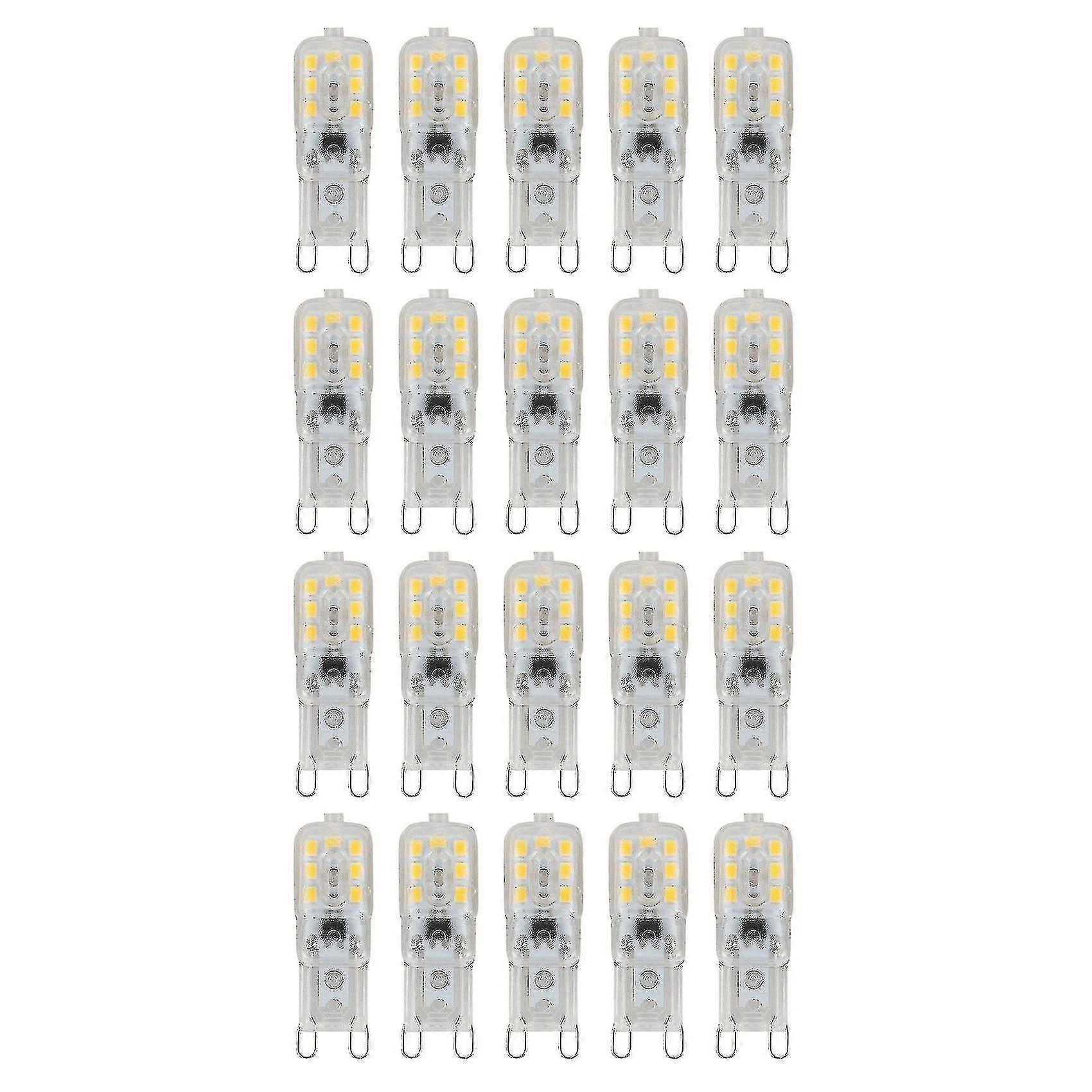 Packung Mit 20 Dimmbaren G9 5w Led-lampen, Warmweiß, 220-240v