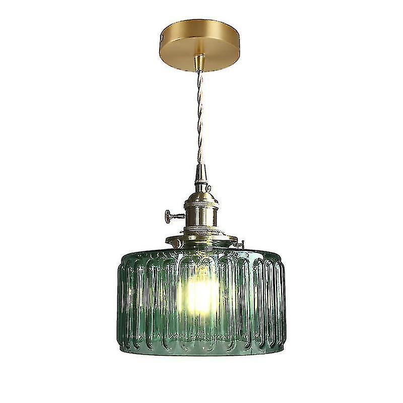 Runde Glas-deckenleuchte Im Vintage-industriestil (grün) - Yuyu