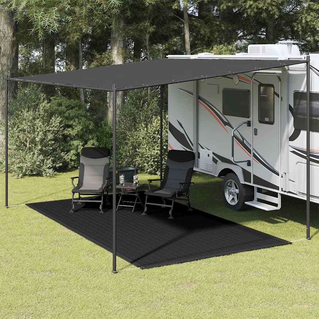 Vidaxl Zeltteppich 200x400 Cm Schwarz