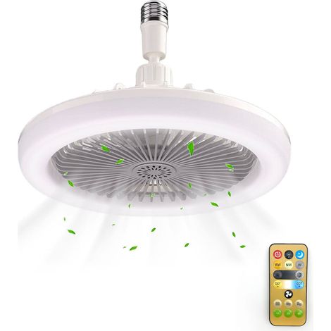 Fishtec – Ferngesteuerter, Beleuchteter Deckenventilator – 72 Leds – 3 Geschwindigkeitsstufen – 1/2/4-stunden-timer – Einstellbare Intensität Und Farbe – 30 W Leistung – Für Wohnräume