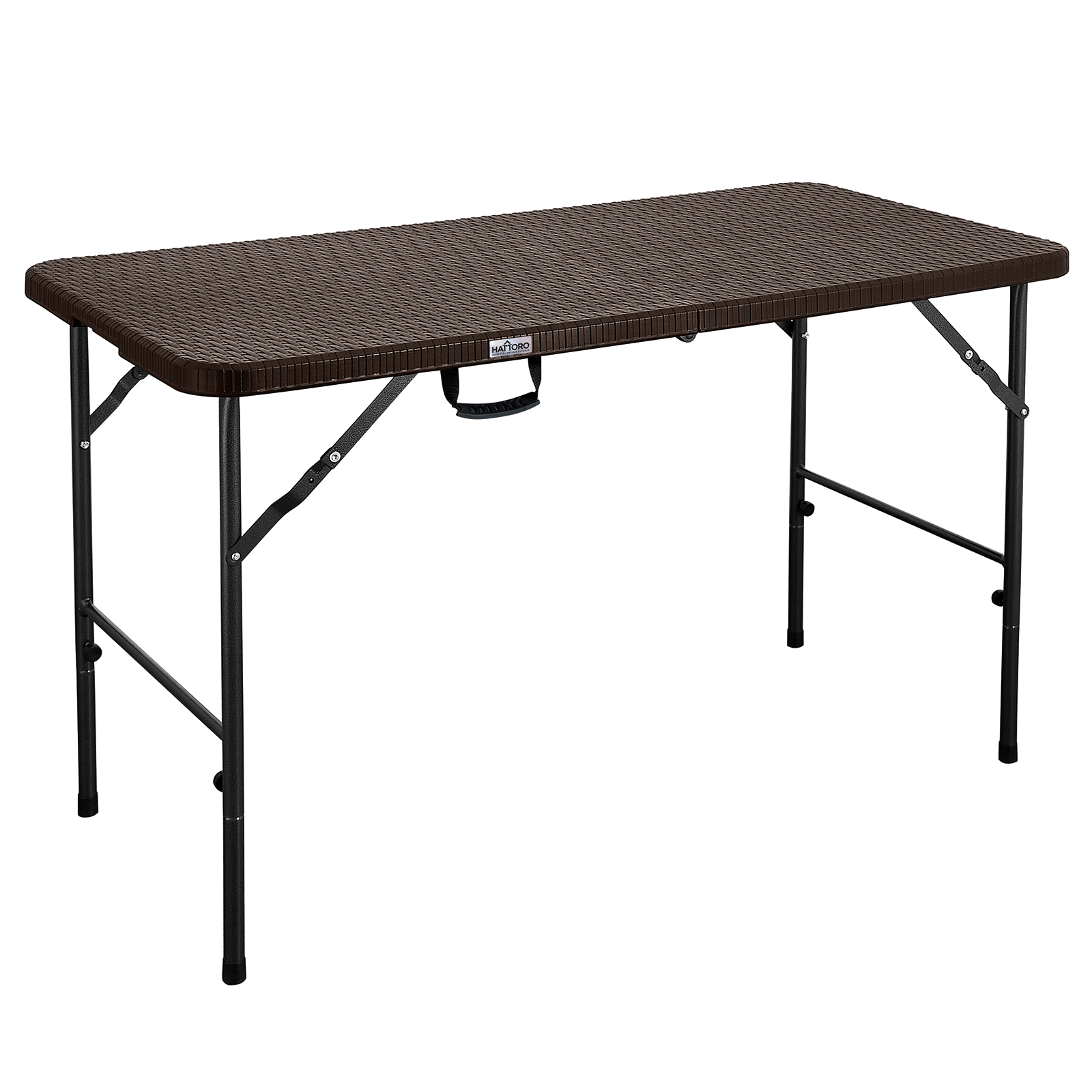 Hattoro Campingtisch Klapptisch Buffettisch Gartentisch Koffer 120 Cm Braun