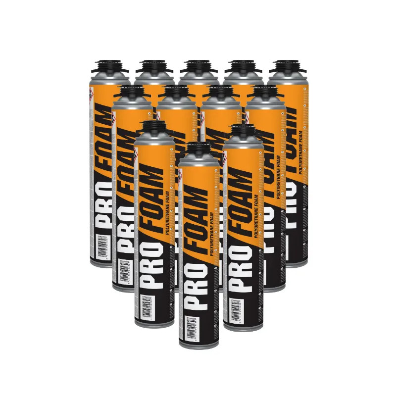 Karton Mit 12 Pro Foam Polyurethan-schaumstoffen, Spritzbarer Pu-schaum, 700 Ml