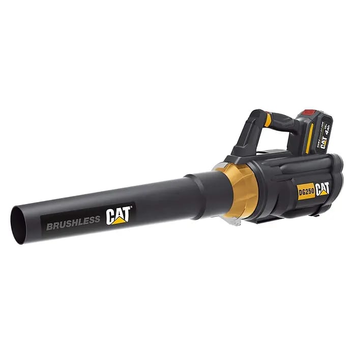 Caterpillar Akku-Laubbläser DG250 (18 V, 1 Akku, 4 Ah, Blasgeschwindigkeit: 161 km/h, Blasleistung: 765 m³/h)