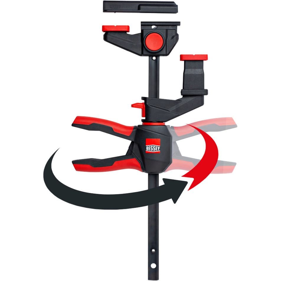 2x Einhand-Tischzwinge mit drehbarem Griff (EZR360-15SET)