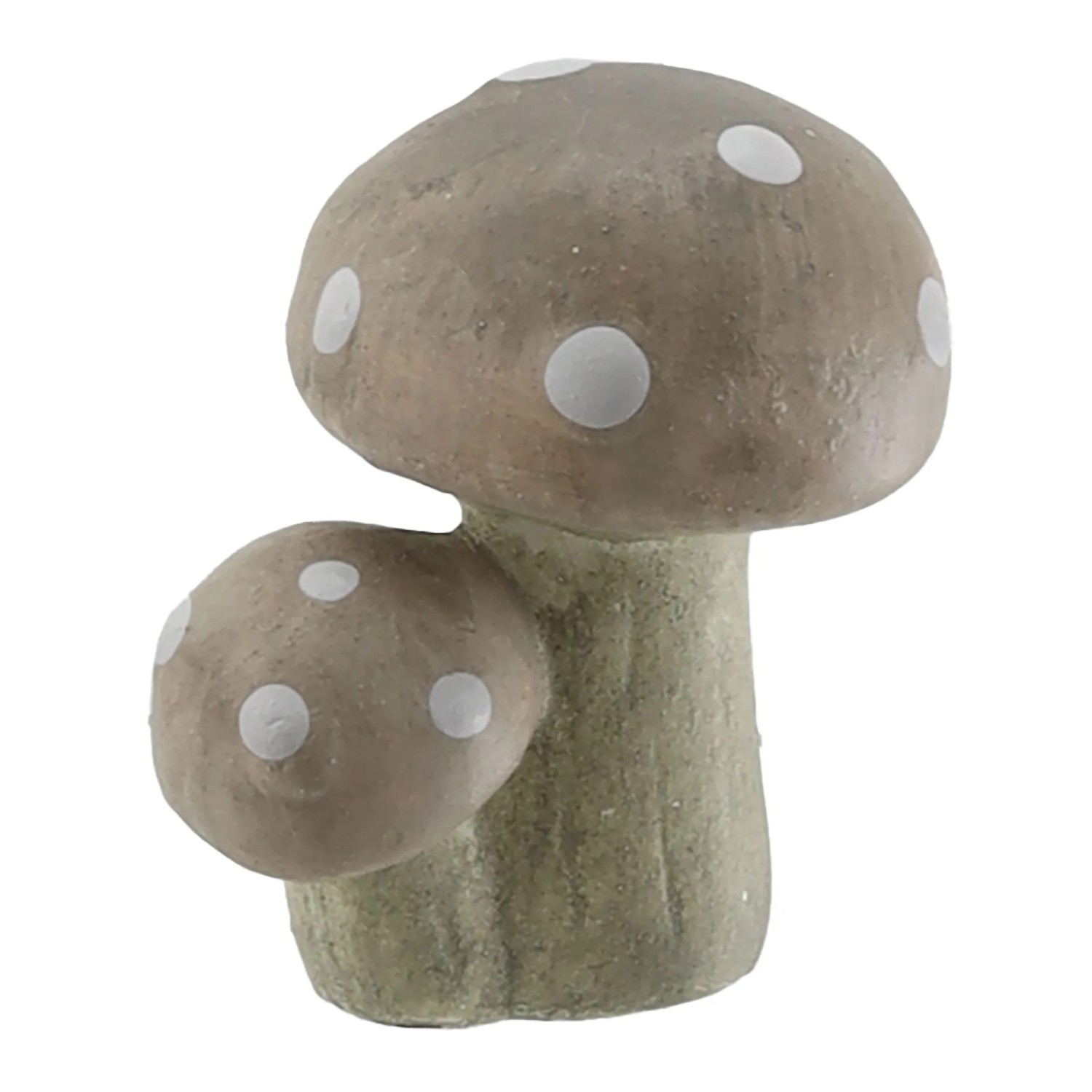 Dekofigur Fliegenpilz Keramik 5 x 3,5 cm olivgrün-beige