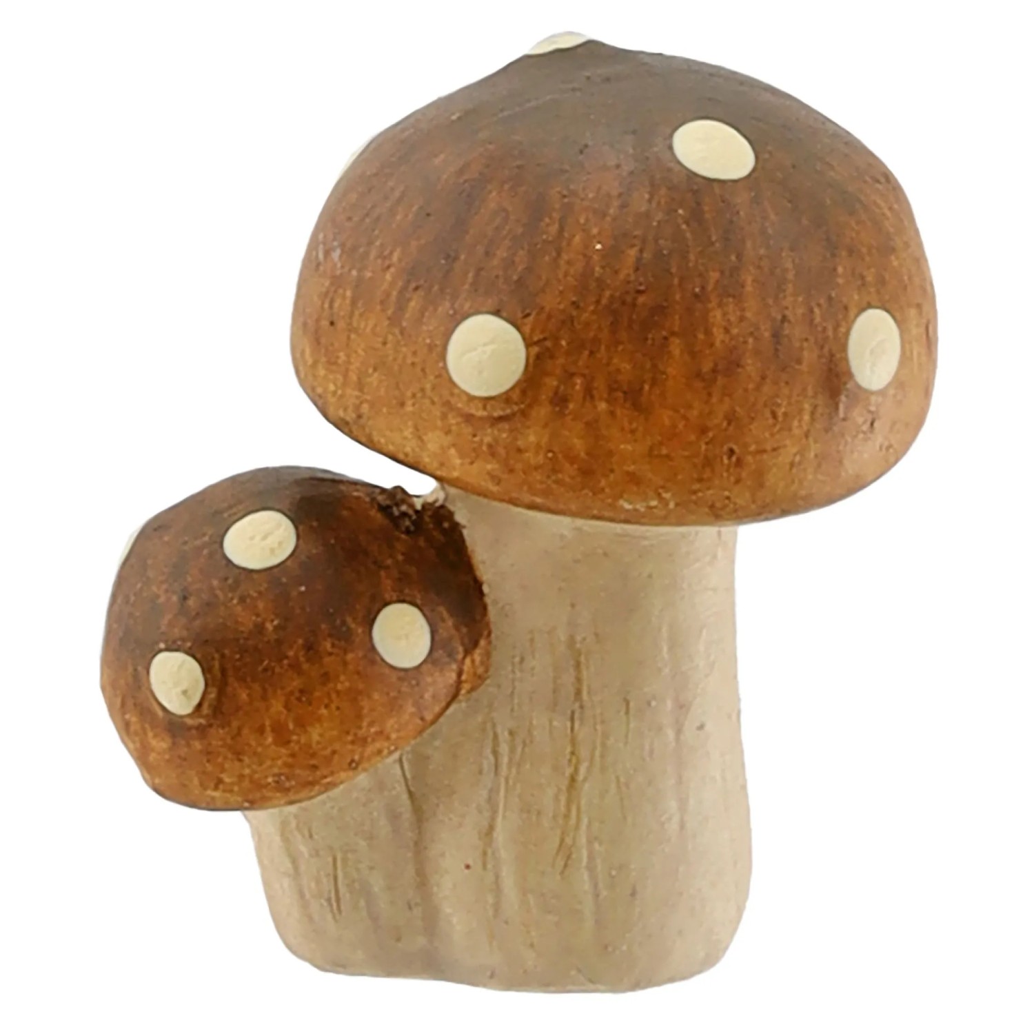 Dekofigur Fliegenpilz Keramik 5 x 3,5 cm braun