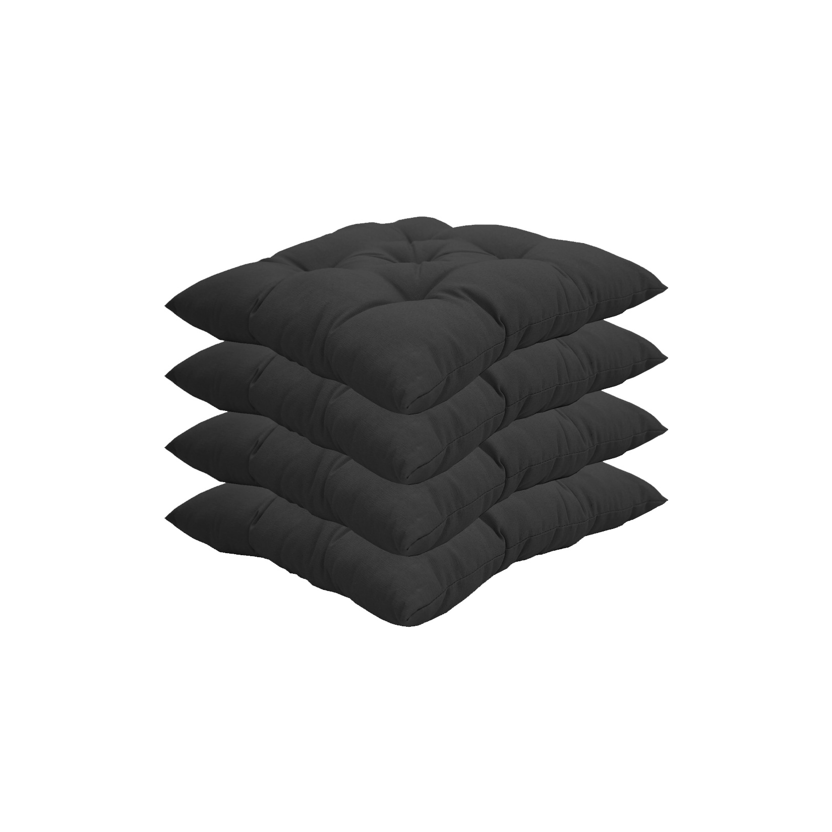 NYVI Stuhlkissen für Gartenstühle 38x38 cm 4er Set Anthrazit