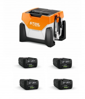 STIHL AL 1802 MO Akku Schnellladegerät + 4x AP 300.0 P Akku ALLPRO/AP-System