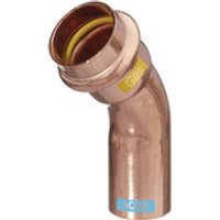 Bogen V-Press Copper AQUAGAS 45°, I/A, 22 x 22mm Bild 2