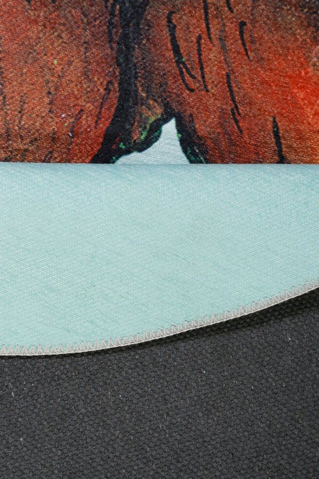 DER GRÜFFELO Kinderteppich Grüffelo GR-0172, rund, Höhe: 6 mm, aktueller Grüffelo Teppich, Kurzflor mit hohem Baumwollanteil