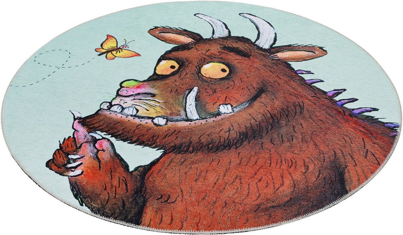 DER GRÜFFELO Kinderteppich Grüffelo GR-0172, rund, Höhe: 6 mm, aktueller Grüffelo Teppich, Kurzflor mit hohem Baumwollanteil Bild 2