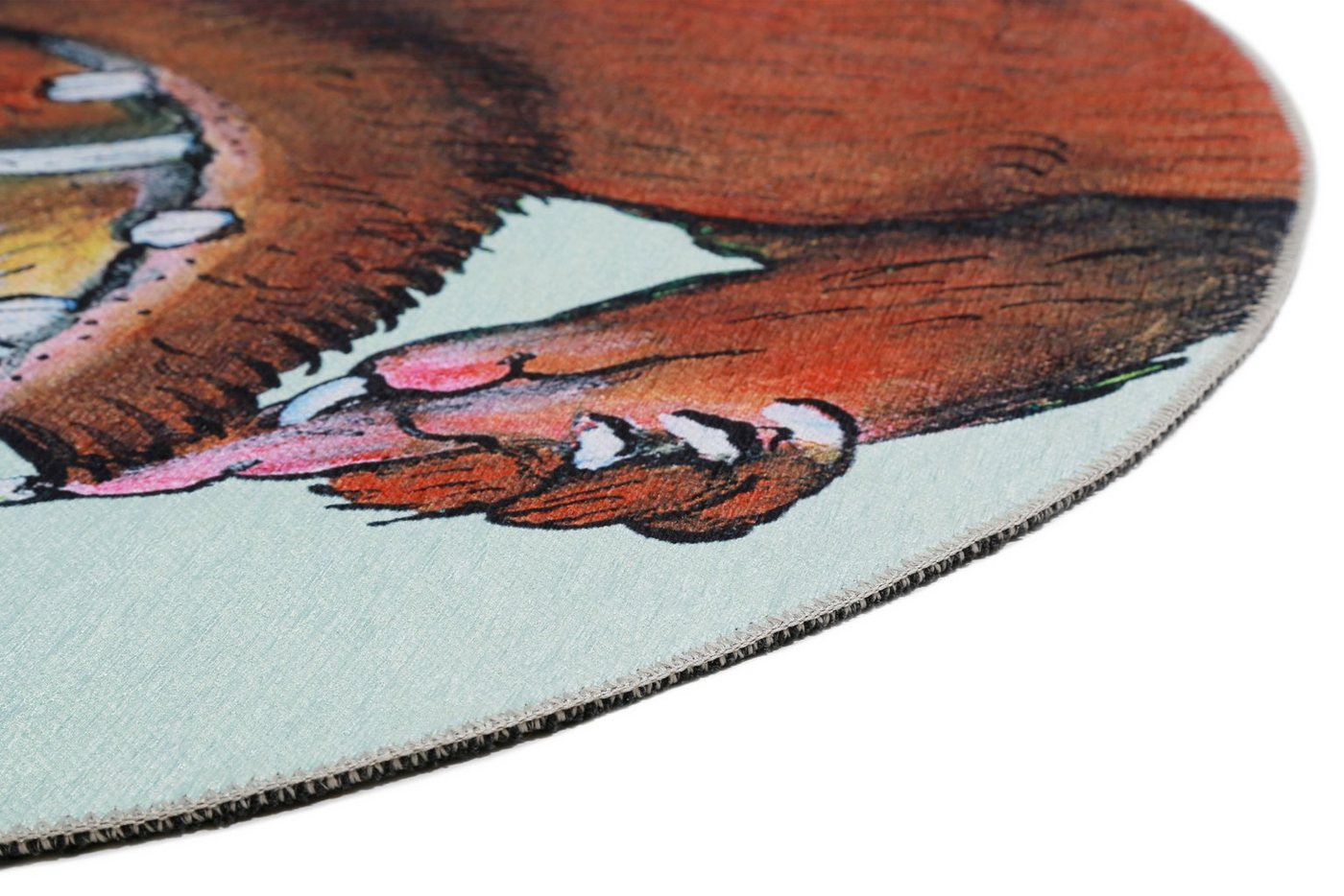 DER GRÜFFELO Kinderteppich Grüffelo GR-0172, rund, Höhe: 6 mm, aktueller Grüffelo Teppich, Kurzflor mit hohem Baumwollanteil Bild 3