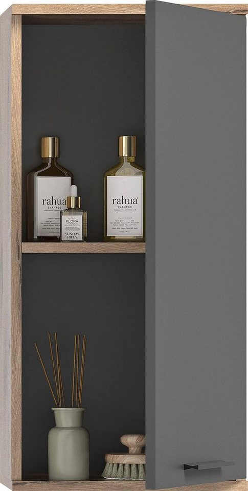 welltime Hängeschrank Riga, Breite 37cm, 1 Tür (Türanschlag wechselbar), 1 Einlegeböden Badmöbel, Badschrank, Schrank, Wandschrank, Bad, Badezimmer Bild 5