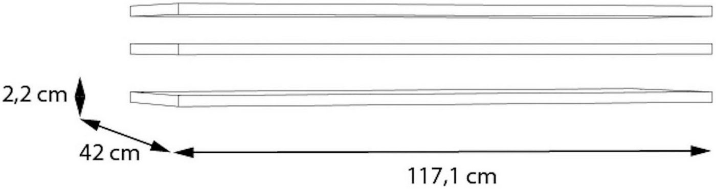 FORTE Einlegeboden, 3 tlg. Set, Breite 117 cm Bild 2