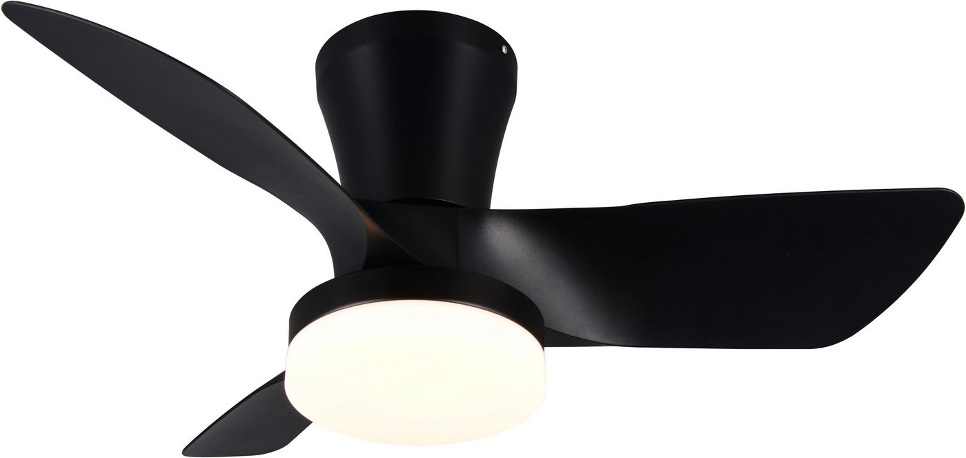 Reality Leuchten LED Deckenleuchte RANDERS mit Ventilator, Deckenventilator mit Licht inkl Fernbedienung, Ventilatorfunktion, LED fest integriert, warmweiß - kaltweiß, 6 Geschwindigkeiten Timer Vor- & Rücklauf LED dimmbar CCT Nachtlicht Bild 2