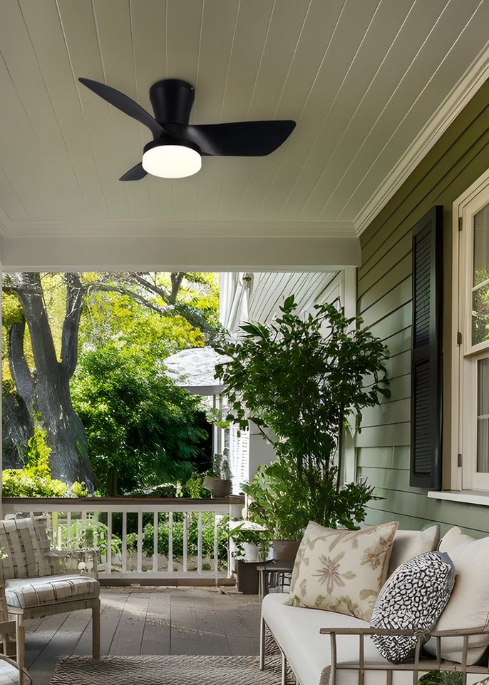 Reality Leuchten LED Deckenleuchte RANDERS mit Ventilator, Deckenventilator mit Licht inkl Fernbedienung, Ventilatorfunktion, LED fest integriert, warmweiß - kaltweiß, 6 Geschwindigkeiten Timer Vor- & Rücklauf LED dimmbar CCT Nachtlicht Bild 3