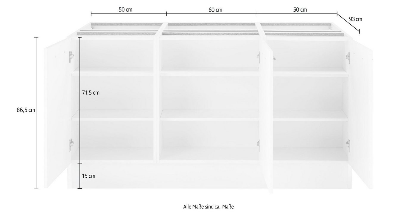 wiho Küchen Kücheninsel Ela, ohne E-Geräte, Breite 160 cm, Schubkästen mit Soft-Close-Funktion Bild 3