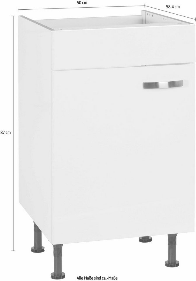 KOCHSTATION Spülenschrank KS-Cara Breite 50 cm