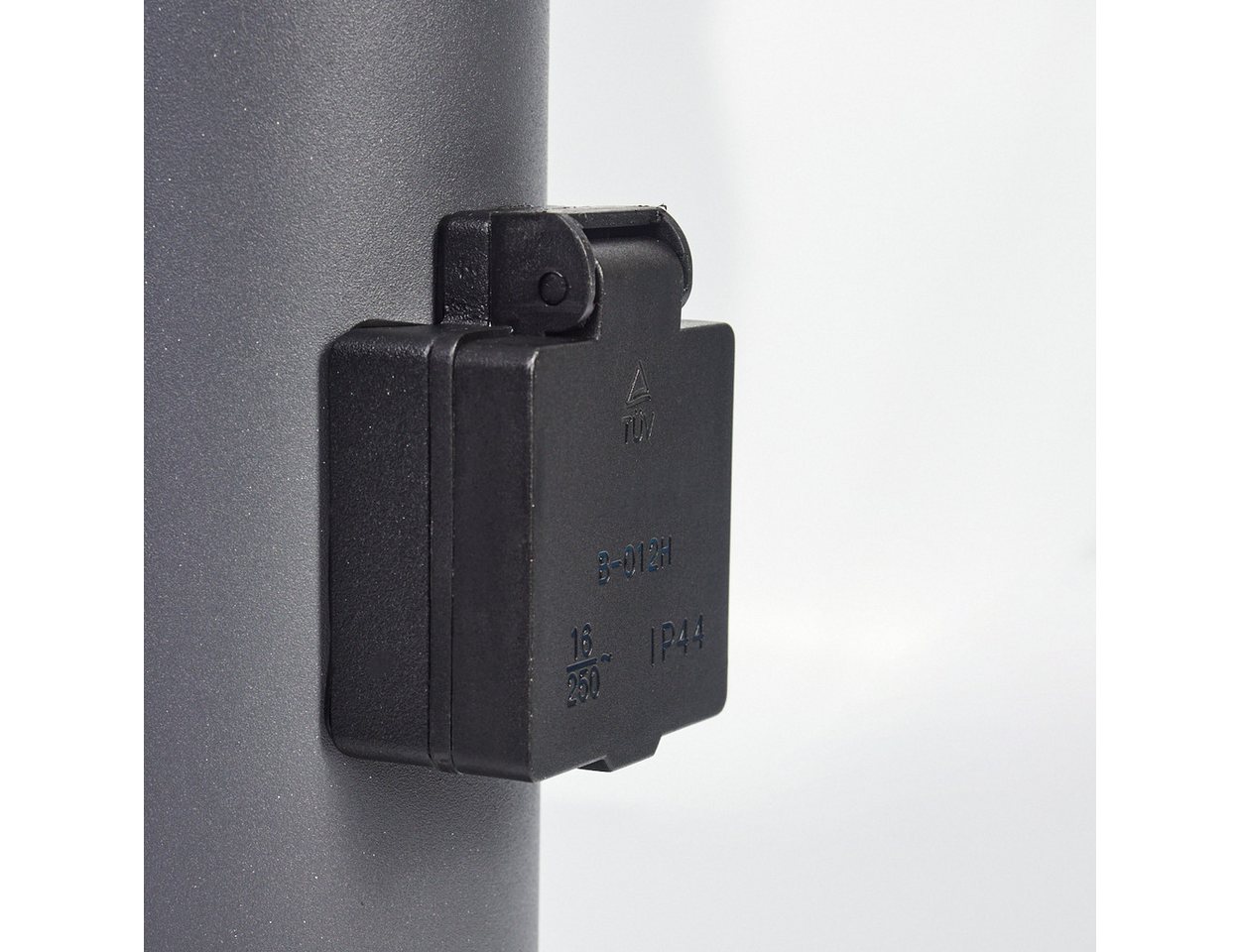 hofstein Pollerleuchte »Zogno« mit 2 Steckdosen, Sockelleuchte / Metall/Kunststoff,Anthrazit, ohne Leuchtmittel, Sockelleuchte,Metall/Kunststoff,Anthrazit/Weiß,110cm,E27,IP44 Bild 5