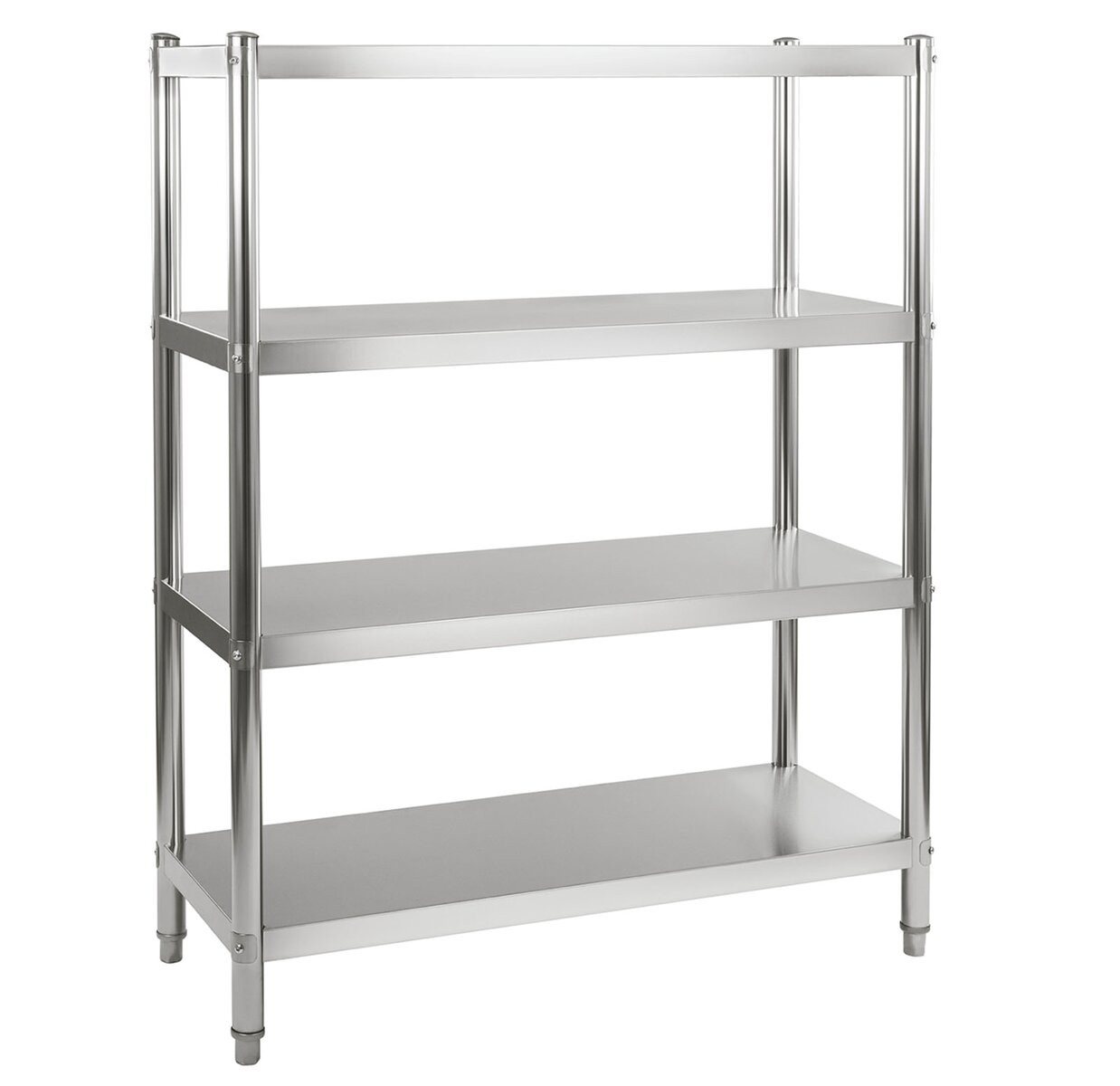 GastroHero Standregal Edelstahl Lagerregal 200x50 Gastro Regal 4 Böden 180 cm Bild 2